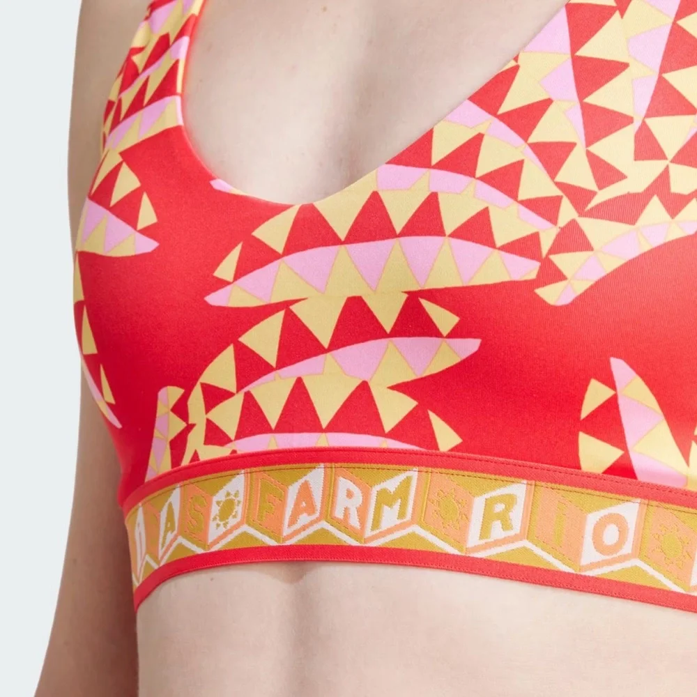 NWT Adidas Farm Rio Red and Yellow Sports Bra - Picture 6 of 9